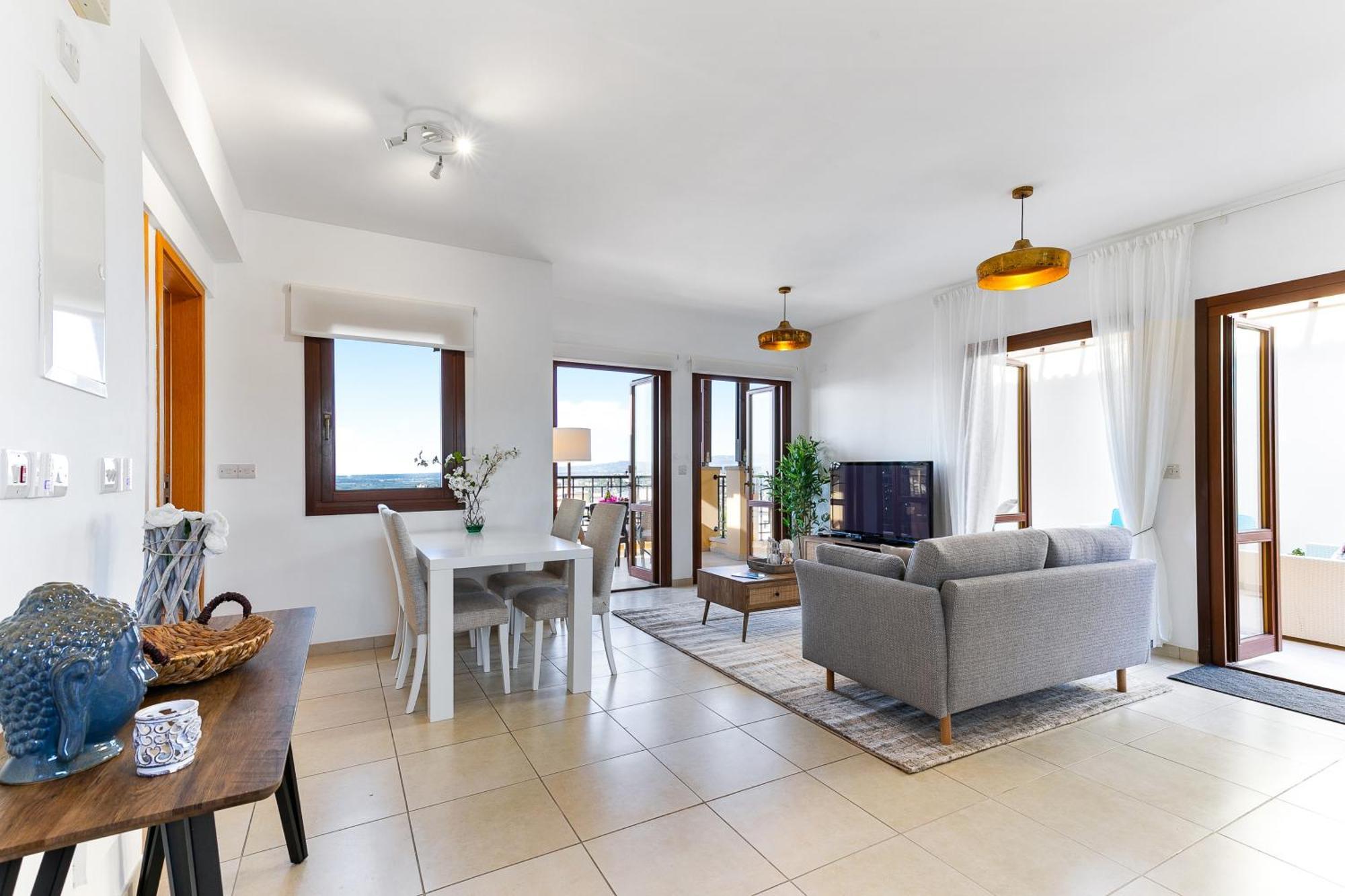 1 Bedroom Apartment Pyrgos With Beautiful Sea And Sunset Views, Aphrodite Hills Resort Κούκλια Εξωτερικό φωτογραφία